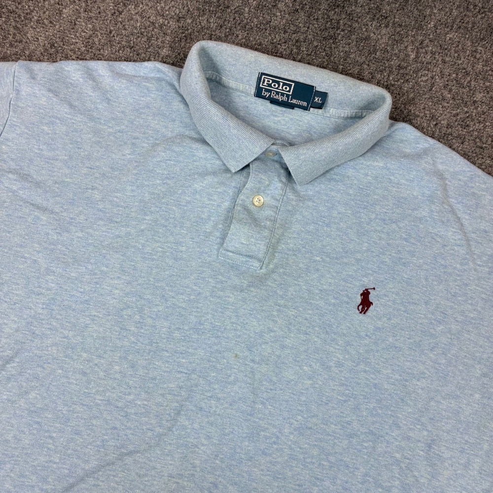 Polo Ralph Lauren Mens Size XL Light Blue Heather Short Sleeve Pony Logo Shirt